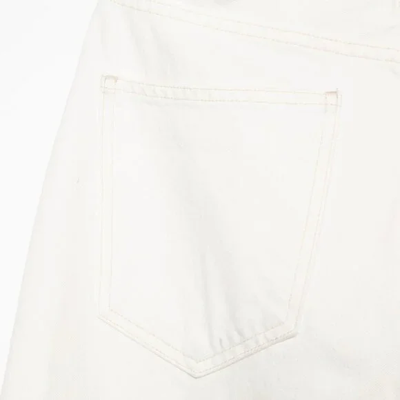 Agolde Criss Cross Upsized Organic Cotton Jean in Paste Off White Ivory - XS 24 - Picture 13 of 16